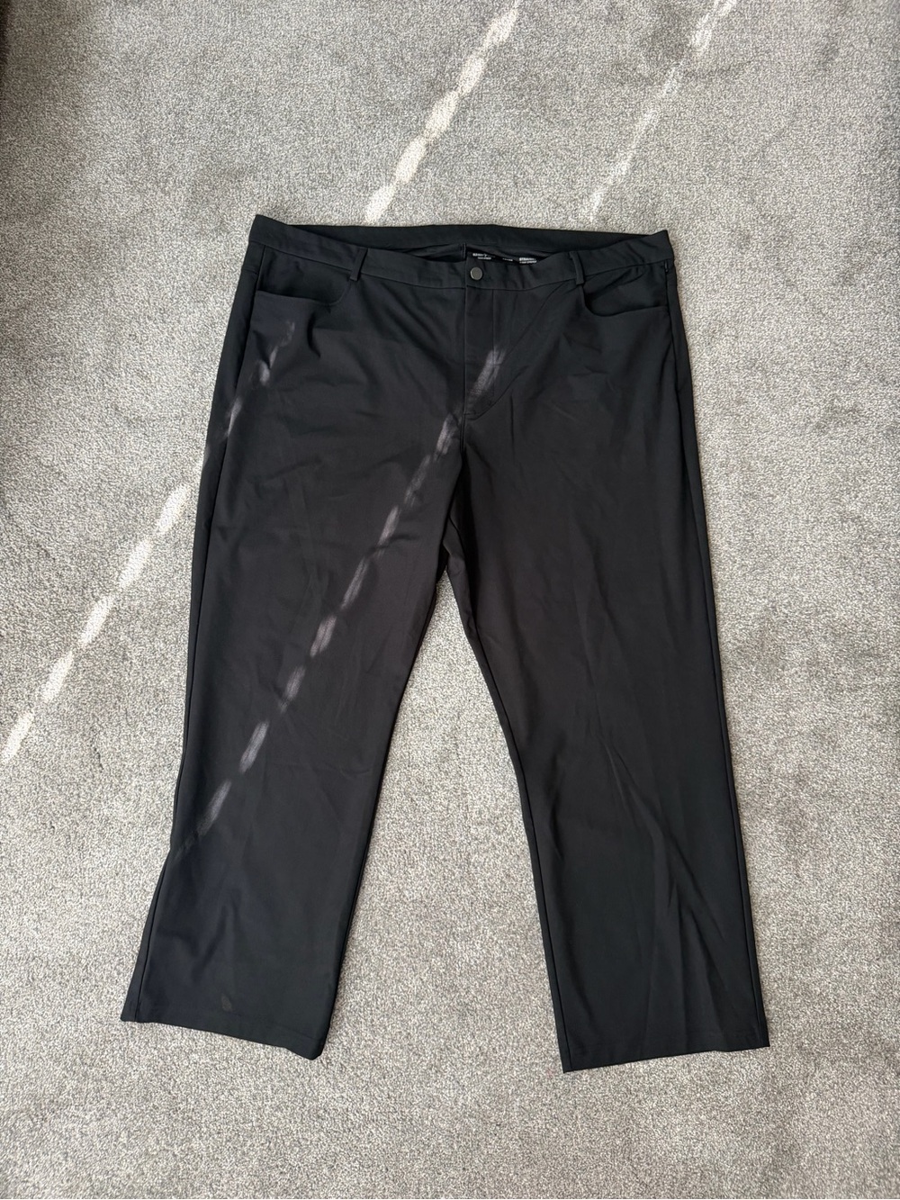 Men's Black Stretch Dress Pants 4 Way Stretch 48x30